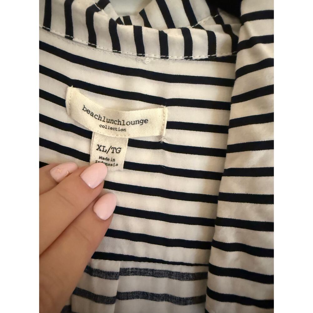 Beachlunchlounge stripe buttondown tieup shirt size XL - Picture 2 of 4